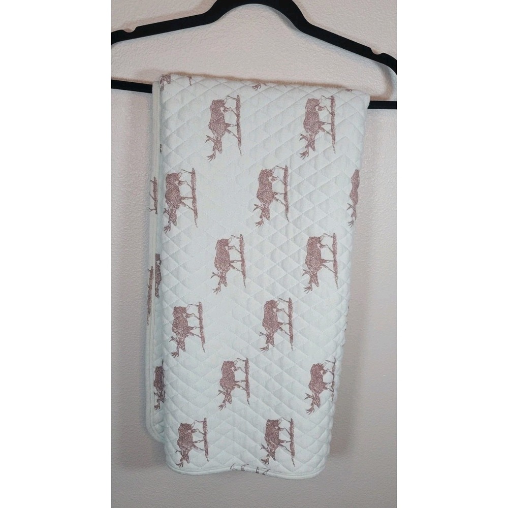 Kate Quinn Bamboo Quilted‎ Baby Stroller Blanket Moose Print O/S